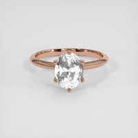 3.35 Ct. White Sapphire Ring, 14K Rose Gold 1