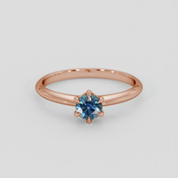 0.38 Ct. Bluish Green Sapphire Ring, 14K Rose Gold 1