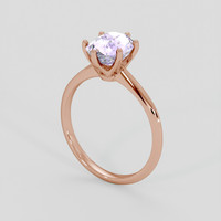 3.01 Ct. Purple Sapphire Ring, 14K Rose Gold 2