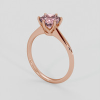 2.19 Ct. Peach Sapphire Ring, 14K Rose Gold 2