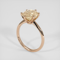 4.58 Ct. Peach Sapphire Ring, 14K Rose Gold 2