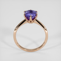 2.90 Ct. Purplish Blue Sapphire Ring, 14K Rose Gold 3