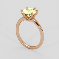3.25 Ct. Yellow Sapphire Ring, 18K Rose Gold 2