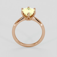 3.25 Ct. Yellow Sapphire Ring, 18K Rose Gold 3