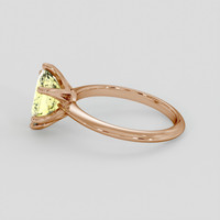 3.25 Ct. Yellow Sapphire Ring, 18K Rose Gold 4