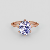 4.51 Ct. Violet Sapphire Ring, 18K Rose Gold 1