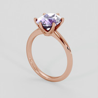 4.51 Ct. Violet Sapphire Ring, 18K Rose Gold 2