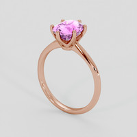 3.13 Ct. Purplish Pink Sapphire Ring, 18K Rose Gold 2