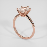 3.55 Ct. Padparadscha Sapphire Ring, 18K Rose Gold 2