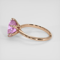 4.03 Ct. Purplish Pink Sapphire Ring, 18K Rose Gold 4