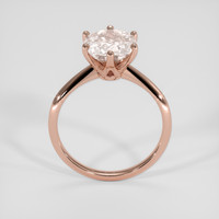 3.58 Ct. Peach Sapphire Ring, 18K Rose Gold 3