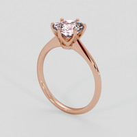 2.40 Ct. Peach Sapphire Ring, 18K Rose Gold 2