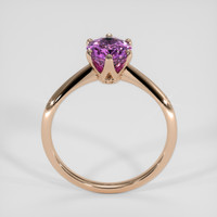 2.10 Ct. Purplish Pink Sapphire Ring, 18K Rose Gold 3