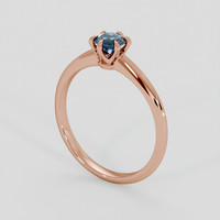 0.38 Ct. Bluish Green Sapphire Ring, 18K Rose Gold 2