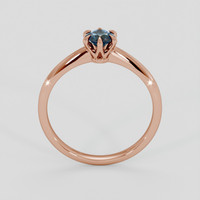 0.38 Ct. Bluish Green Sapphire Ring, 18K Rose Gold 3
