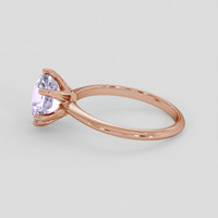 3.01 Ct. Purple Sapphire Ring, 18K Rose Gold 4