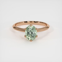 1.74 Ct. Green Sapphire Ring, 18K Rose Gold 1
