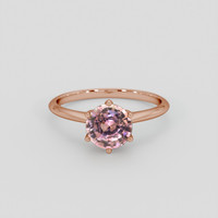 2.19 Ct. Peach Sapphire Ring, 18K Rose Gold 1