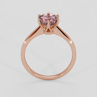 2.19 Ct. Peach Sapphire Ring, 18K Rose Gold 3