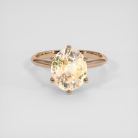 4.58 Ct. Peach Sapphire Ring, 18K Rose Gold 1