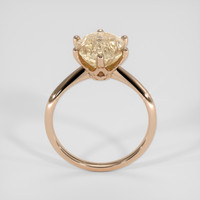 4.58 Ct. Peach Sapphire Ring, 18K Rose Gold 3