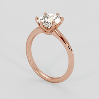 3.03 Ct. Peach Sapphire Ring, 18K Rose Gold 2