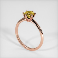 0.94 Ct. Yellow Sapphire Ring, 18K Rose Gold 2