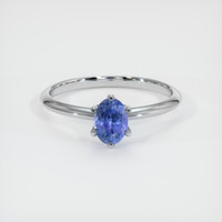 0.95 Ct. Blue Sapphire Ring, 10K White Gold 1