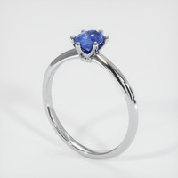 0.95 Ct. Blue Sapphire Ring, 10K White Gold 2