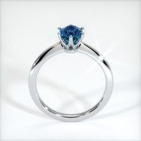 0.70 Ct. Greenish Blue Sapphire Ring, 10K White Gold 3