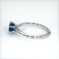 0.70 Ct. Greenish Blue Sapphire Ring, 10K White Gold 4
