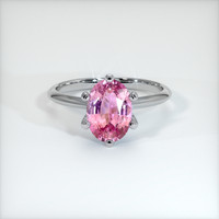 2.09 Ct. Pink Sapphire Ring, 10K White Gold 1