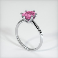 2.09 Ct. Pink Sapphire Ring, 10K White Gold 2