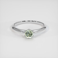 0.47 Ct. Bluish Green Sapphire Ring, 10K White Gold 1
