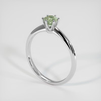 0.47 Ct. Bluish Green Sapphire Ring, 10K White Gold 2