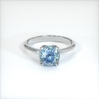 3.24 Ct. Greenish Blue Sapphire Ring, 10K White Gold 1