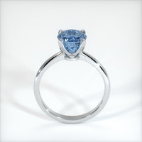 3.24 Ct. Greenish Blue Sapphire Ring, 10K White Gold 3