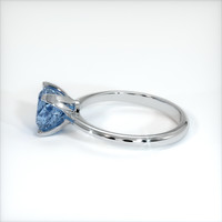3.24 Ct. Greenish Blue Sapphire Ring, 10K White Gold 4