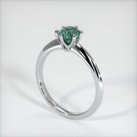 0.85 Ct. Bluish Green Sapphire Ring, 10K White Gold 2