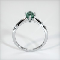 0.85 Ct. Bluish Green Sapphire Ring, 10K White Gold 3