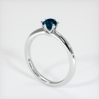 0.67 Ct. Sapphire Ring, 14K White Gold 3