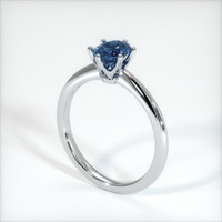 0.62 Ct. Sapphire Ring, 14K White Gold 2