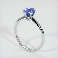 0.85 Ct. Sapphire Ring, 14K White Gold 2
