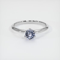 0.49 Ct. Purple Sapphire Ring, 14K White Gold 1