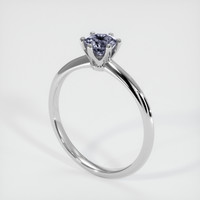 0.49 Ct. Purple Sapphire Ring, 14K White Gold 2