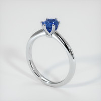 0.85 Ct. Sapphire Ring, 14K White Gold 2