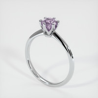 0.72 Ct. Sapphire Ring, 14K White Gold 2