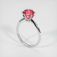3.07 Ct. Padparadscha Sapphire Ring, 14K White Gold 2