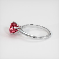 3.07 Ct. Padparadscha Sapphire Ring, 14K White Gold 4