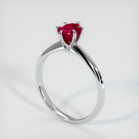 1.02 Ct. Ruby Ring, 14K White Gold 2